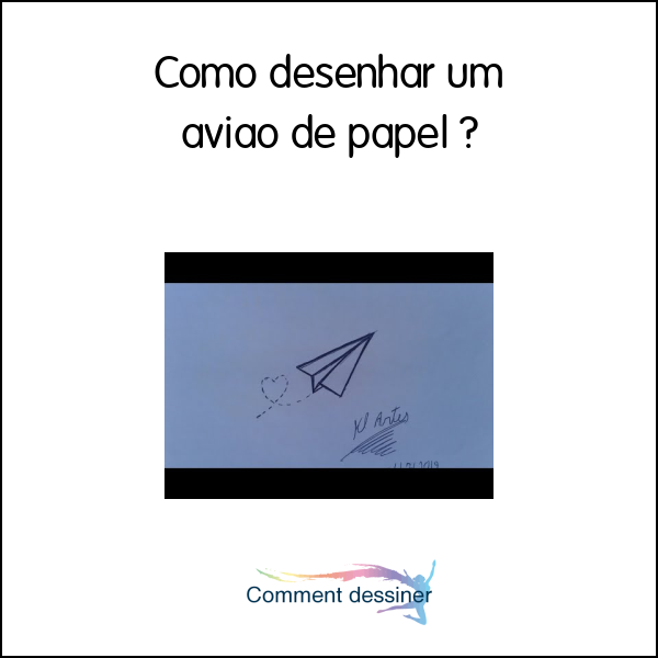 Como desenhar um avião de papel